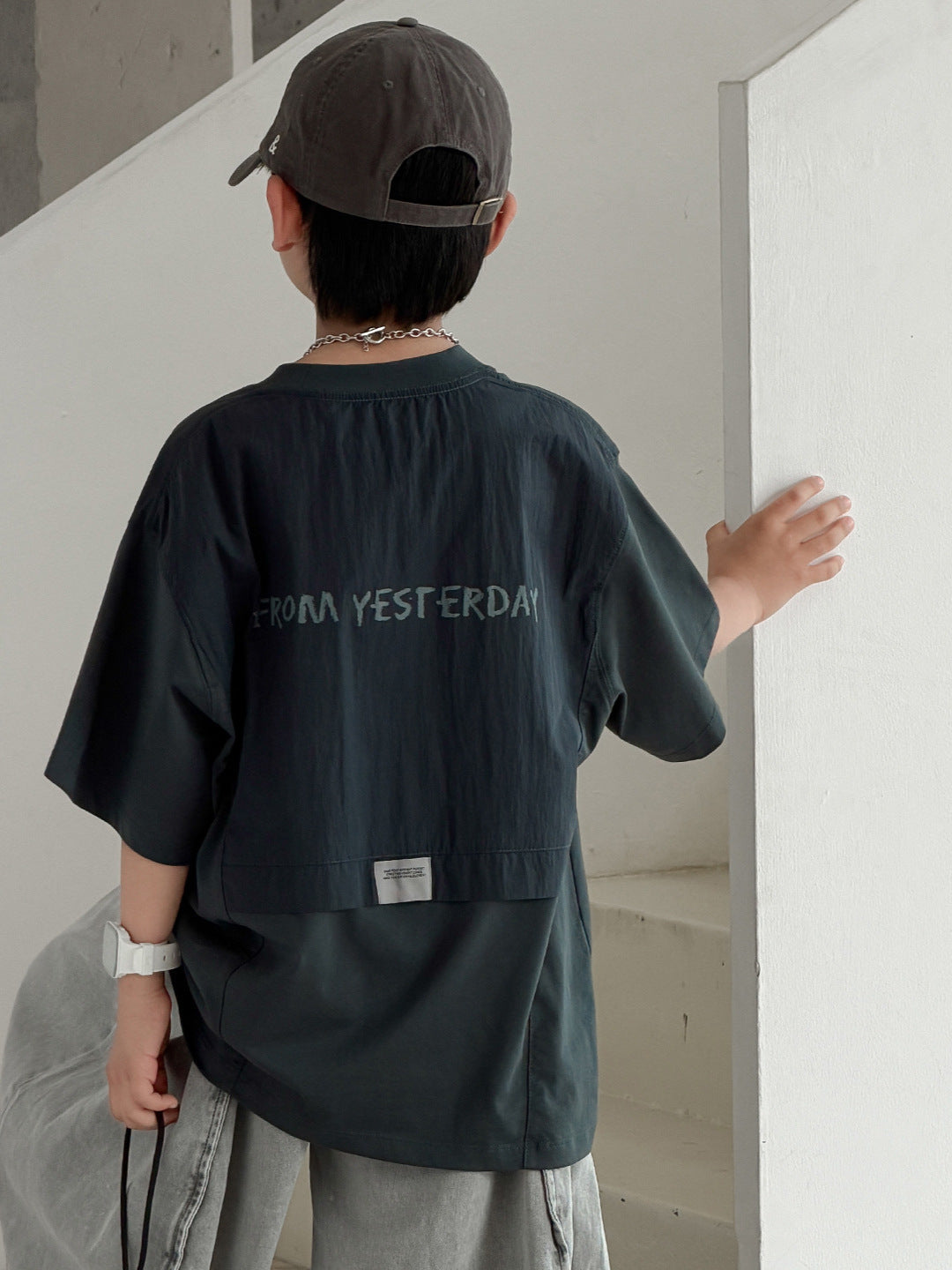 Summer Wear Loose Top Boy Half Sleeve Children's T-shirt