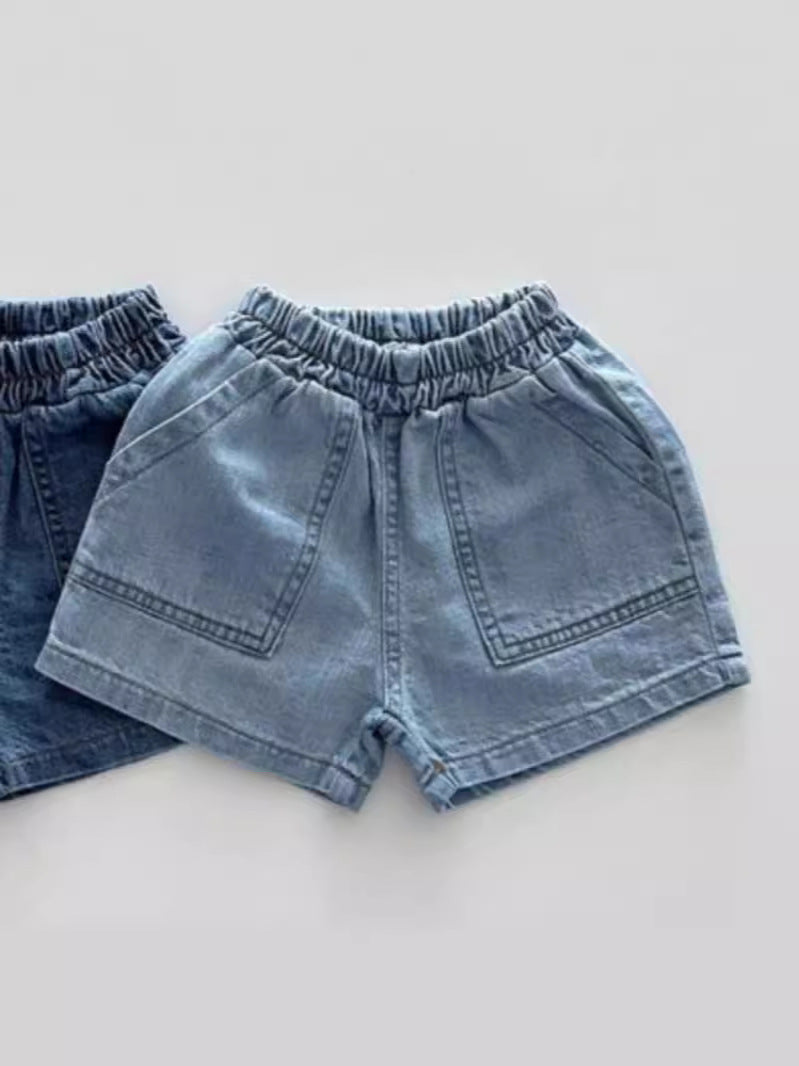 Women's & Men's Korean Style Denim Hot Breathable Refreshing Shorts Versatile Fashion Large Children's Pants