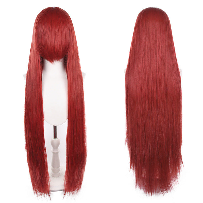 Mao Style Universal Scalp Head Long Bangs Cos Wig