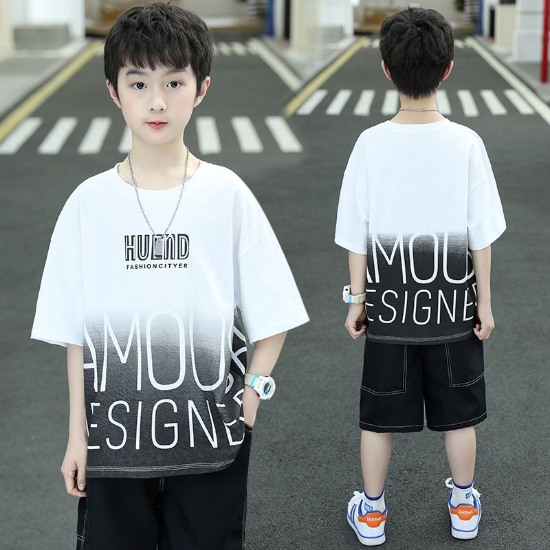 Children's Summer Set Trendy Handsome Fashionable Clothing Short-sleeved Children's Suit