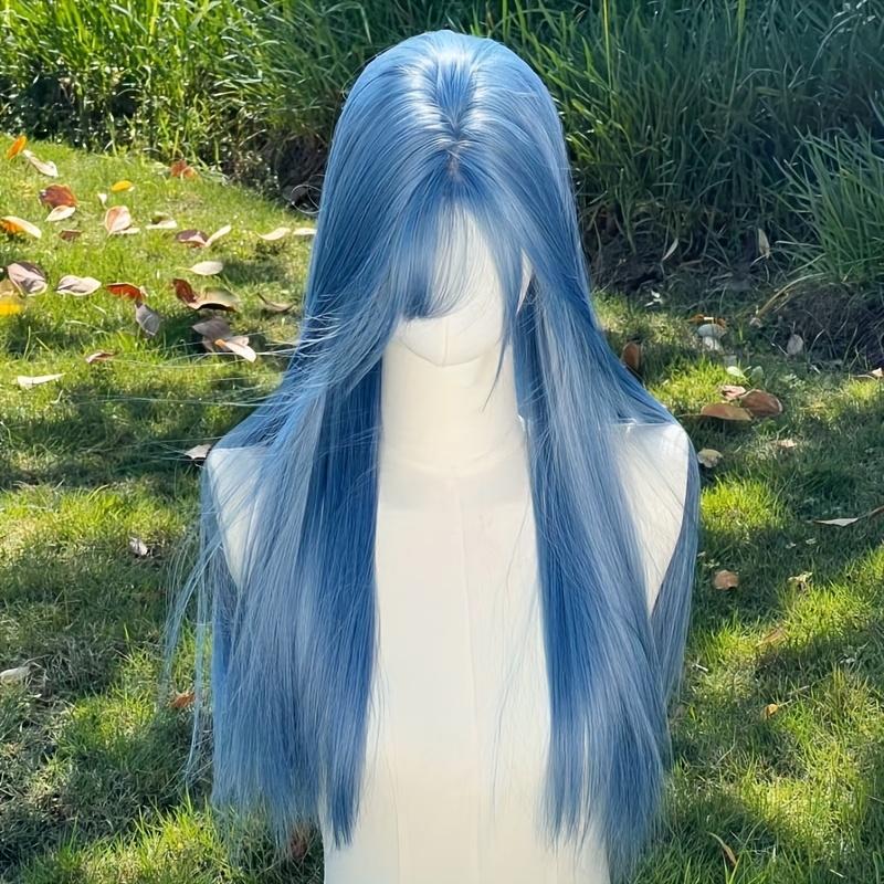 Women's High Dark Brown Hair Full Top Natural Long Straight Wig