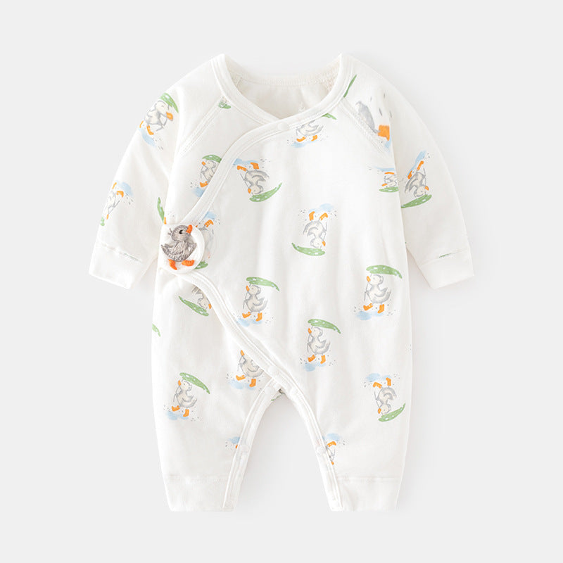 Born Quilted Jumpsuit Thin Cotton Boneless Romper Gown Jumpsuit, Climbing Suit