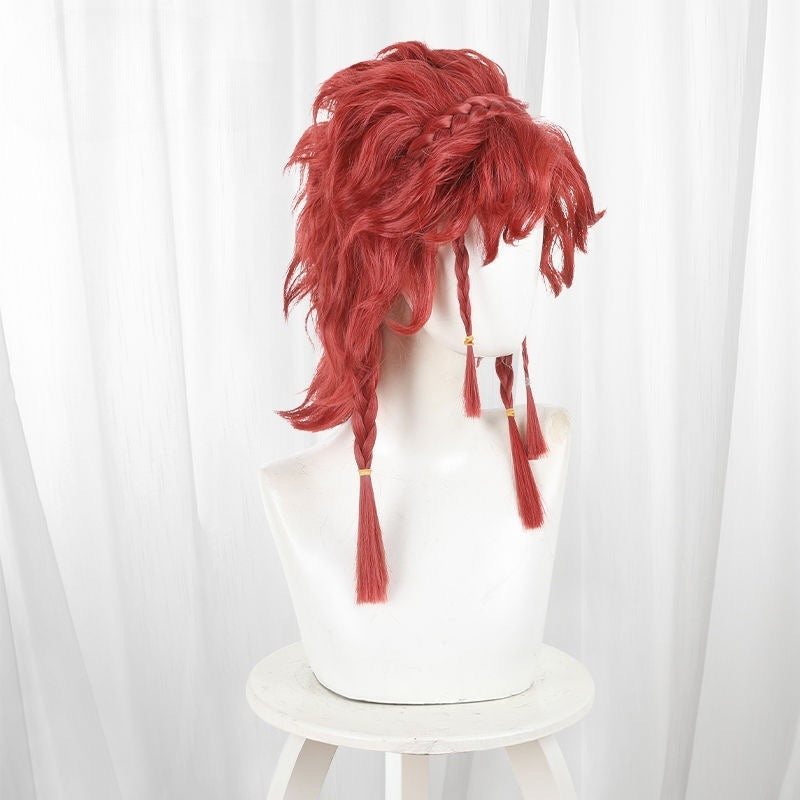 V Archer Rust Red Top Modeling One-piece Twist Braid Short Cos Wig