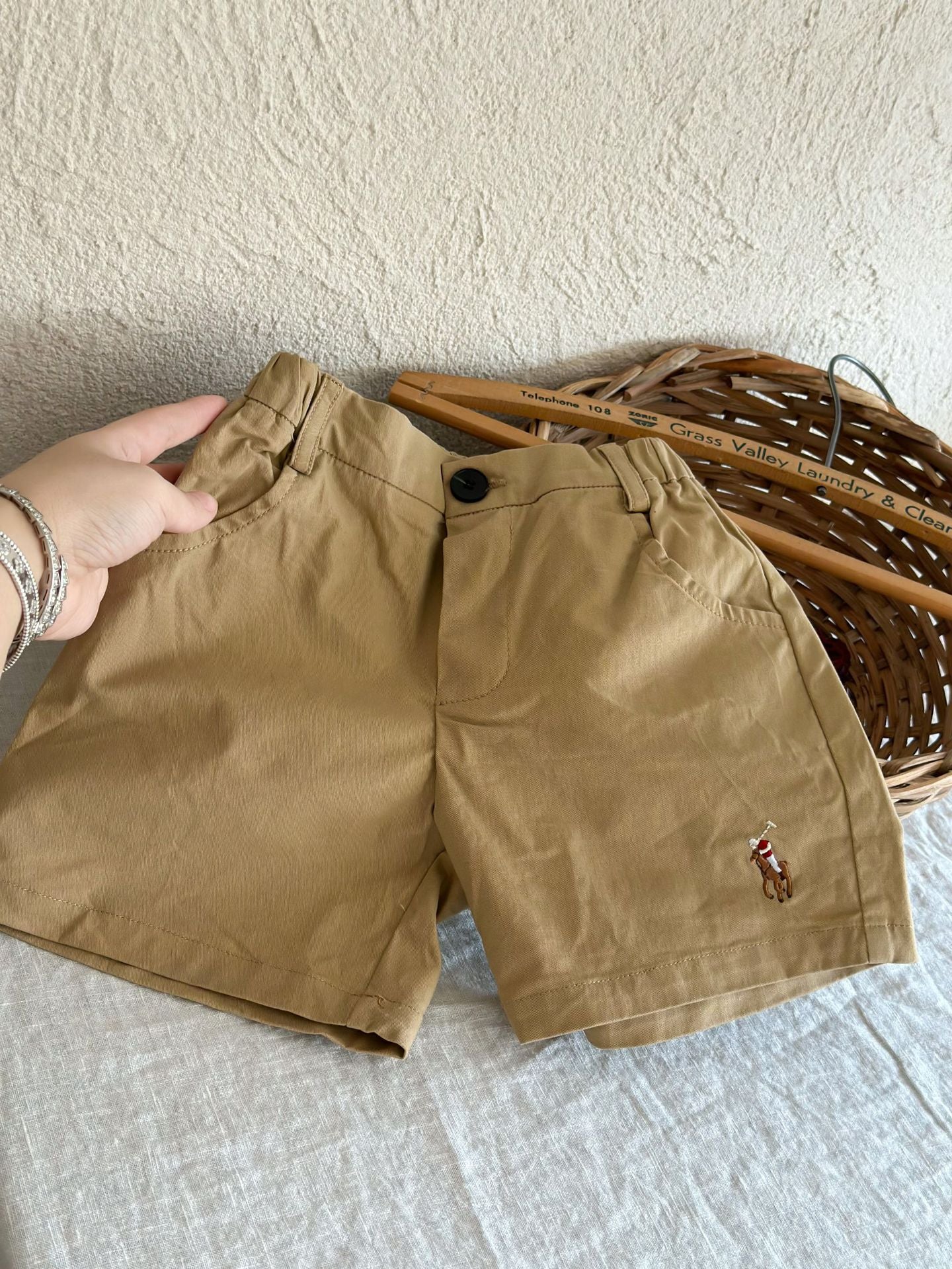 Children's Summer Embroidery Pony Trendy Casual Shorts Boys Thin Children's Pants