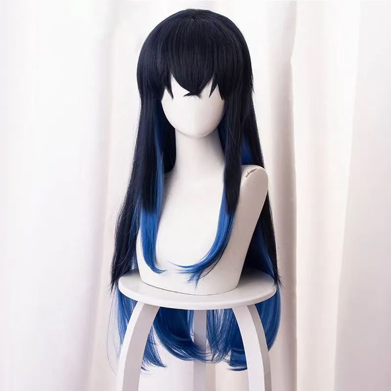 Mouth Ping Yi Help Pig Sex Turn Dark Blue Cos Wig