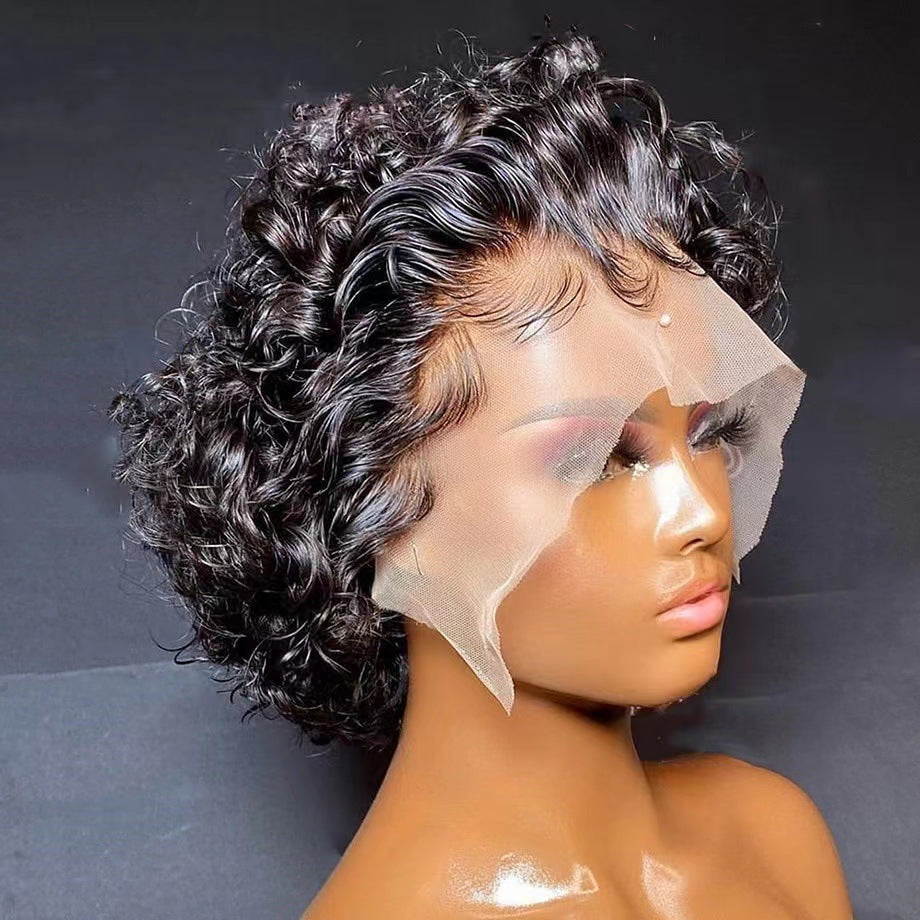 Fashion African Small Volume Natural Fluffy Head Wig Short Curly Hair