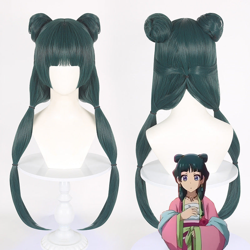 Medicine House Woolen Cat Dark Green Cos Wig