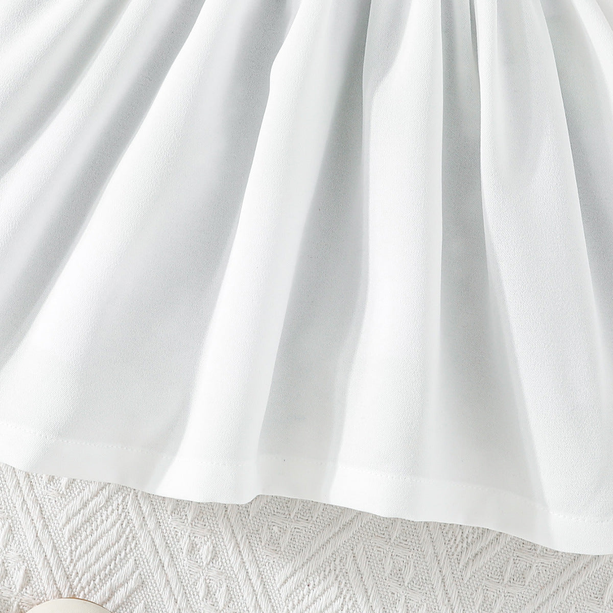 Summer Love Embroidered Lapel Sleeveless Waist Children's Dress