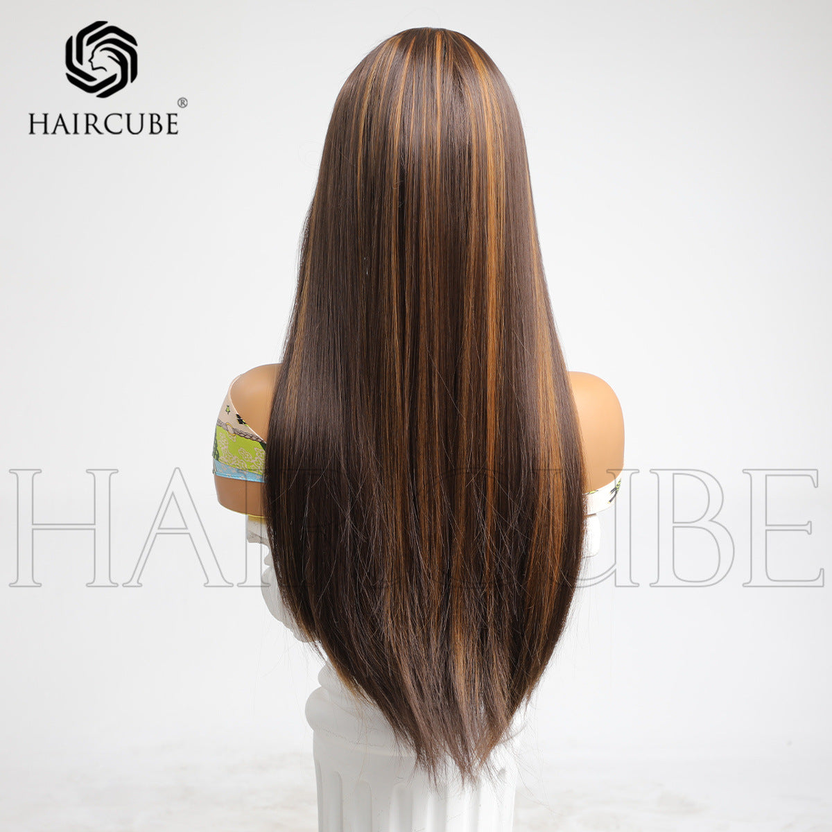 Stylish Beautiful Hair Band Mixed Brown Long Straight Wig