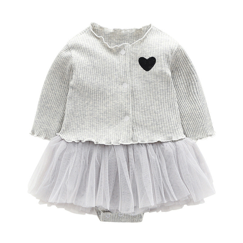 Children's Clothes For Babies Long-sleeved Cardigan Bodysuit Children's Dress