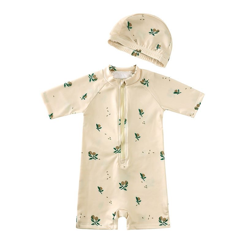 Children's Clothing Zipper One-piece Beach Swimsuit Boys Jumpsuit, Climbing Suit