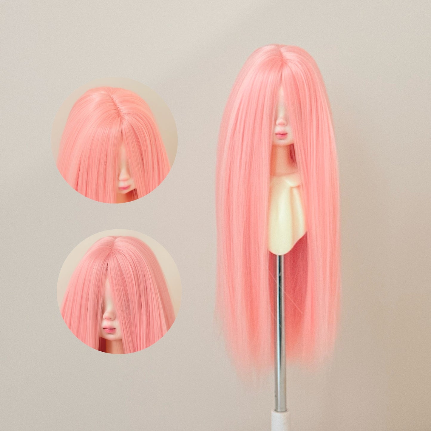 Points Soft Silk Long Straight Hair Cover Bangs Cos Wig