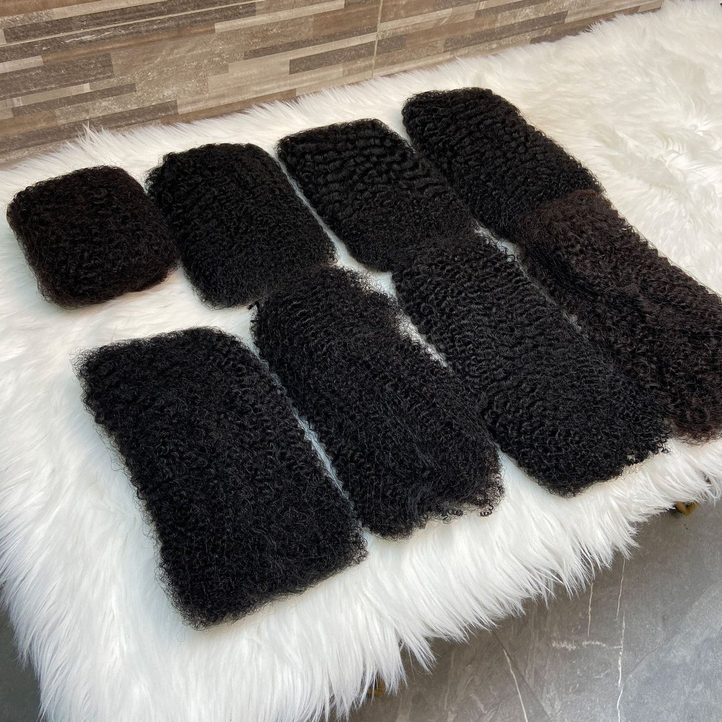 New Elegant Human Puffy Extension Bag Real Hair Wig