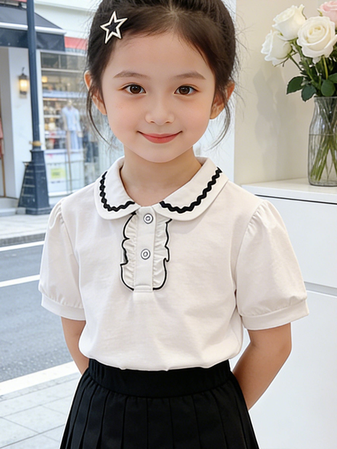 Children's Short-sleeved Summer Thin Polo Collar Top Children's T-shirt