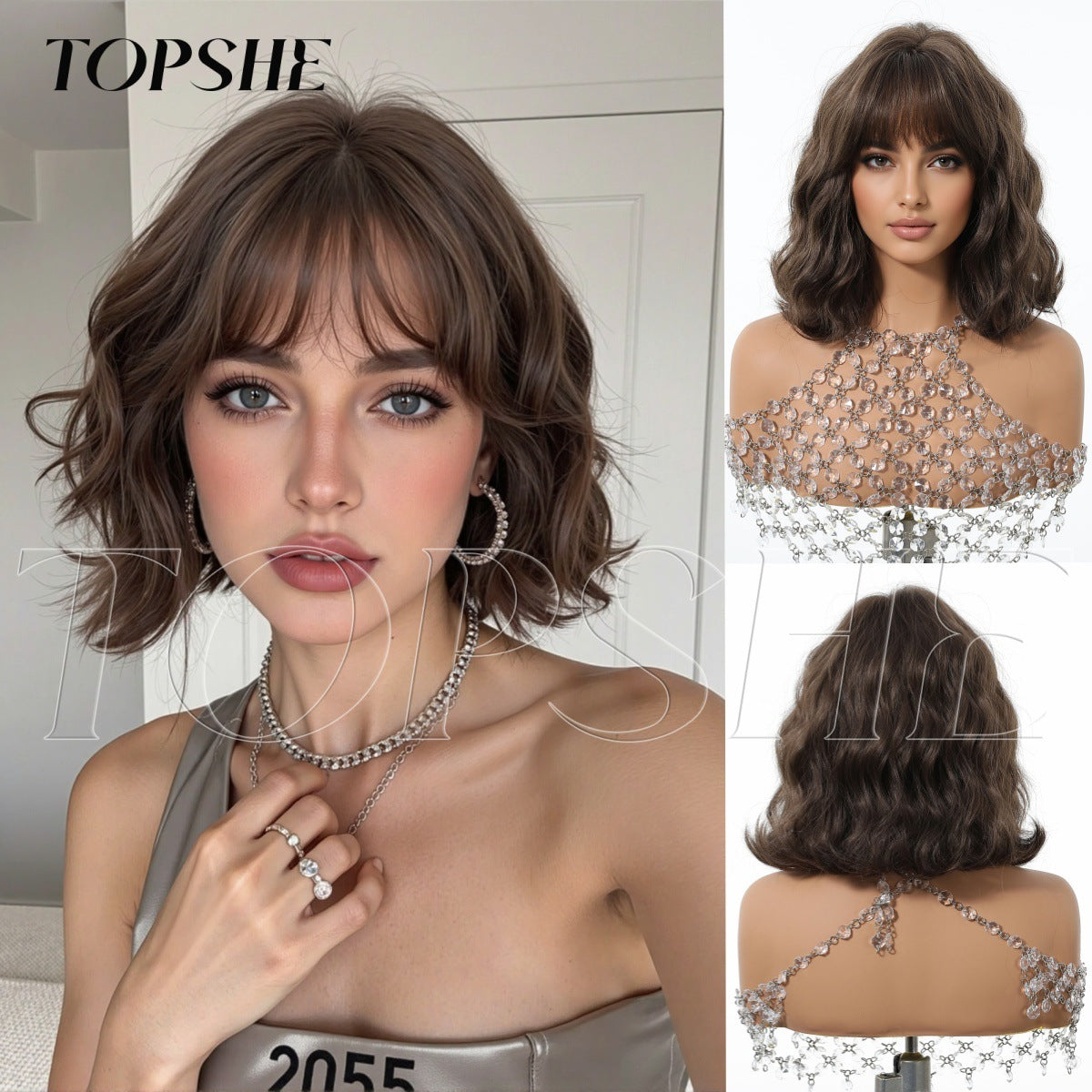 Female Korean Style Valgus Small Curls Lazy Wig Short Curly Hair