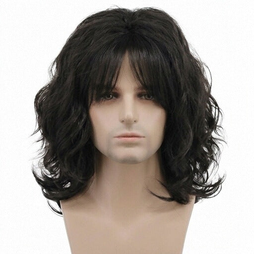 Men's Punk Rock Mid-length Curly Hair Jackson Cos Wig