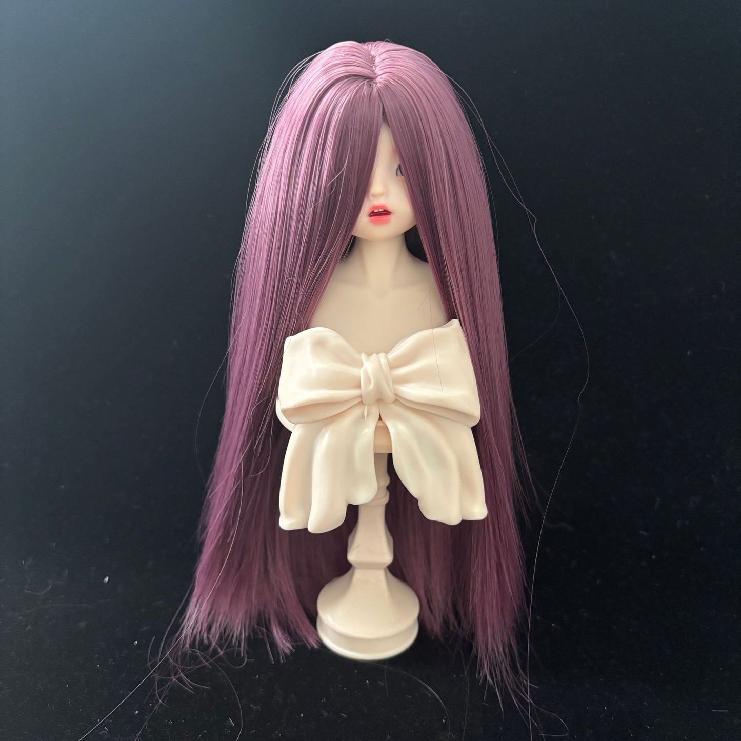Points Soft Silk Long Bangs Straight Hair Cover Blank Cos Wig