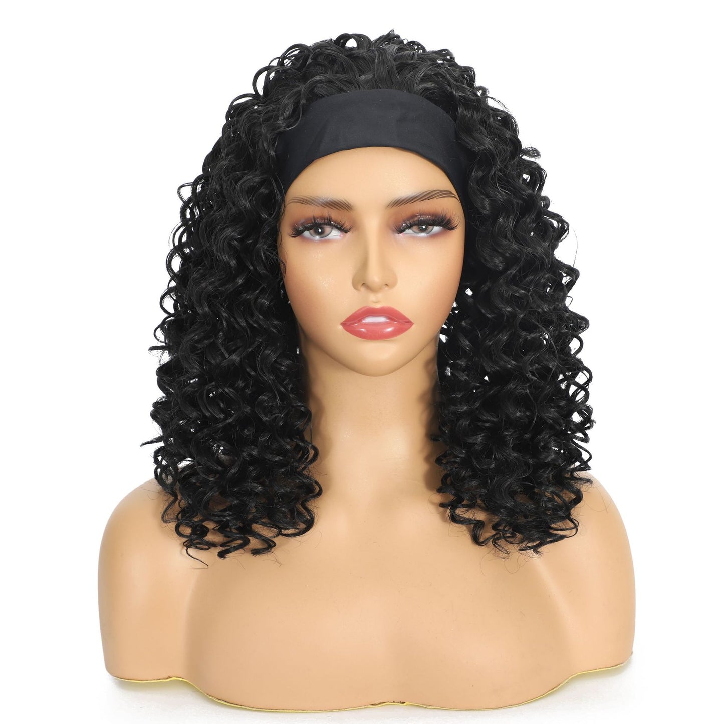 Band Head Cover Screw Rolled Chemical Wig Short Curly Hair