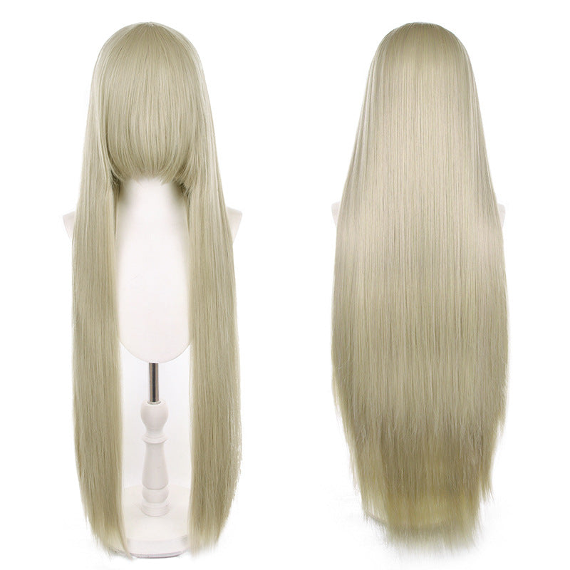 Mao Style Universal Scalp Head Long Bangs Cos Wig
