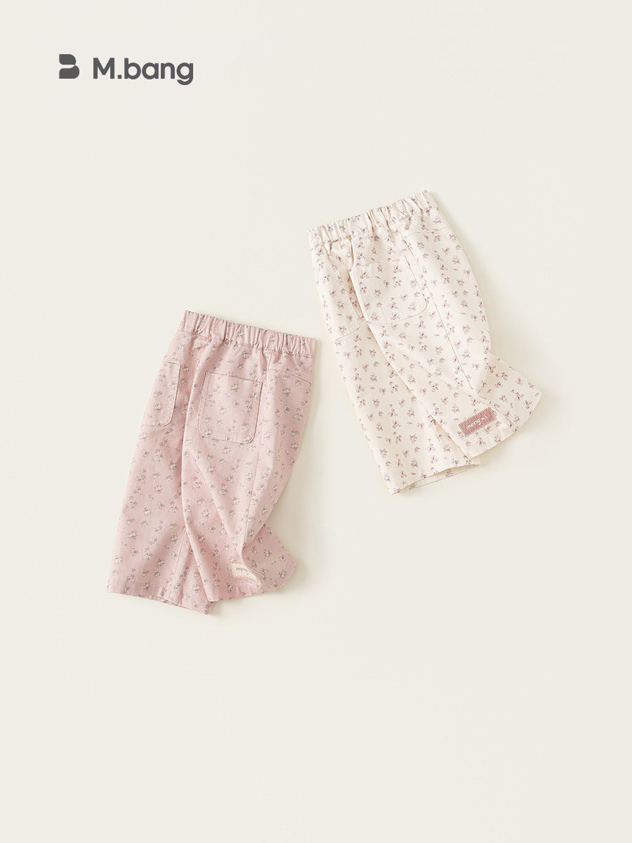 Women's & Children's Clothing Spring Trousers Loose Korean Floral Children's Pants