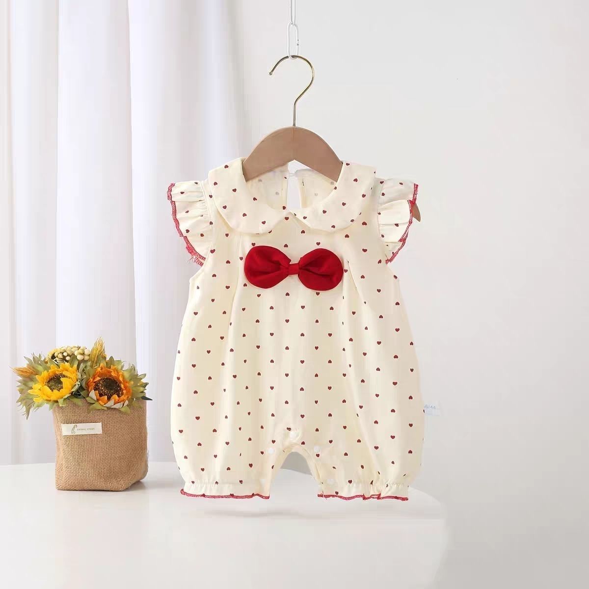 Jumpsuit Summer Thin First Month Old Days Sweet Princess Jumpsuit, Climbing Suit