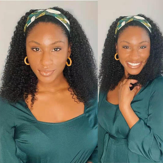 Women's African Small Head Cover Black Rose Net Wig Short Curly Hair