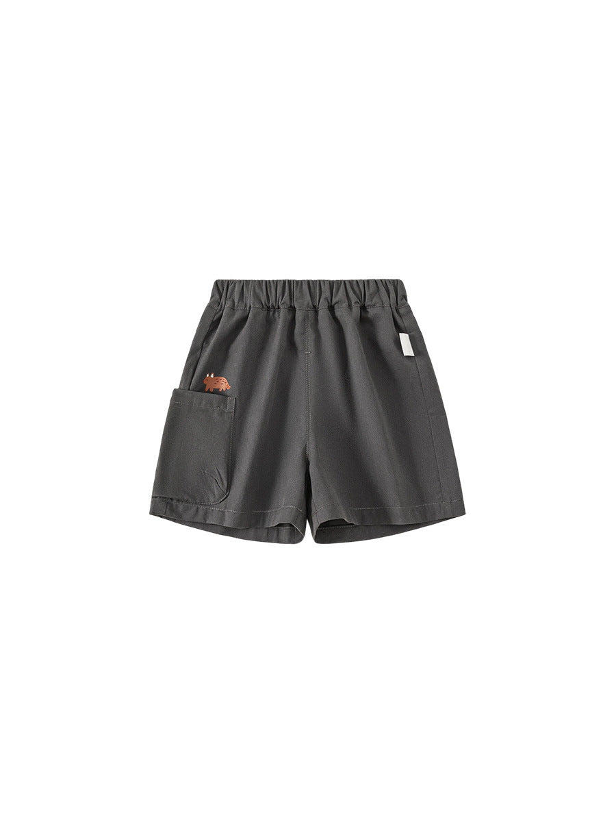 Children's Clothing Cartoon Printed Shorts Summer Thin Solid Color Children's Pants