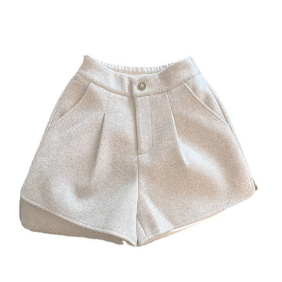 Woolen Shorts Western Style Teens Babies Base Outer Children's Pants
