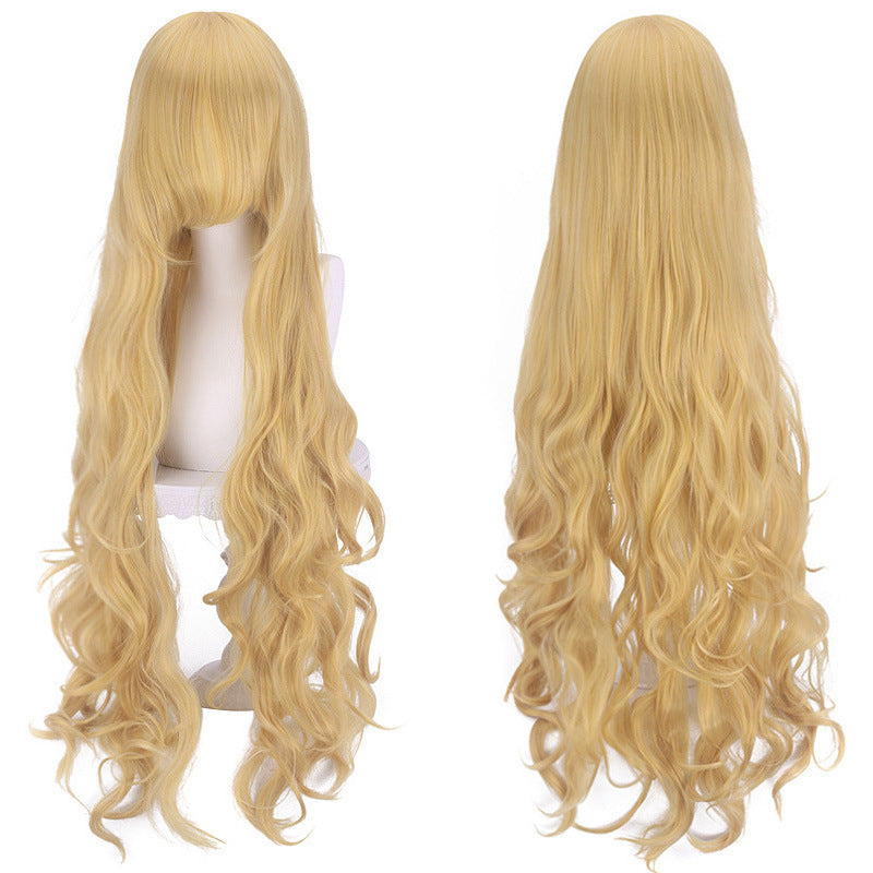 Anime Female Curly Hair Medium Fluffy Wig Long Curls