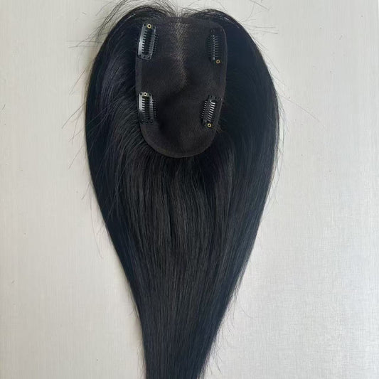 Women's Swiss Net Top Supplementing Piece Light Thin Breathable Traceless High Wig Short Straight Hair