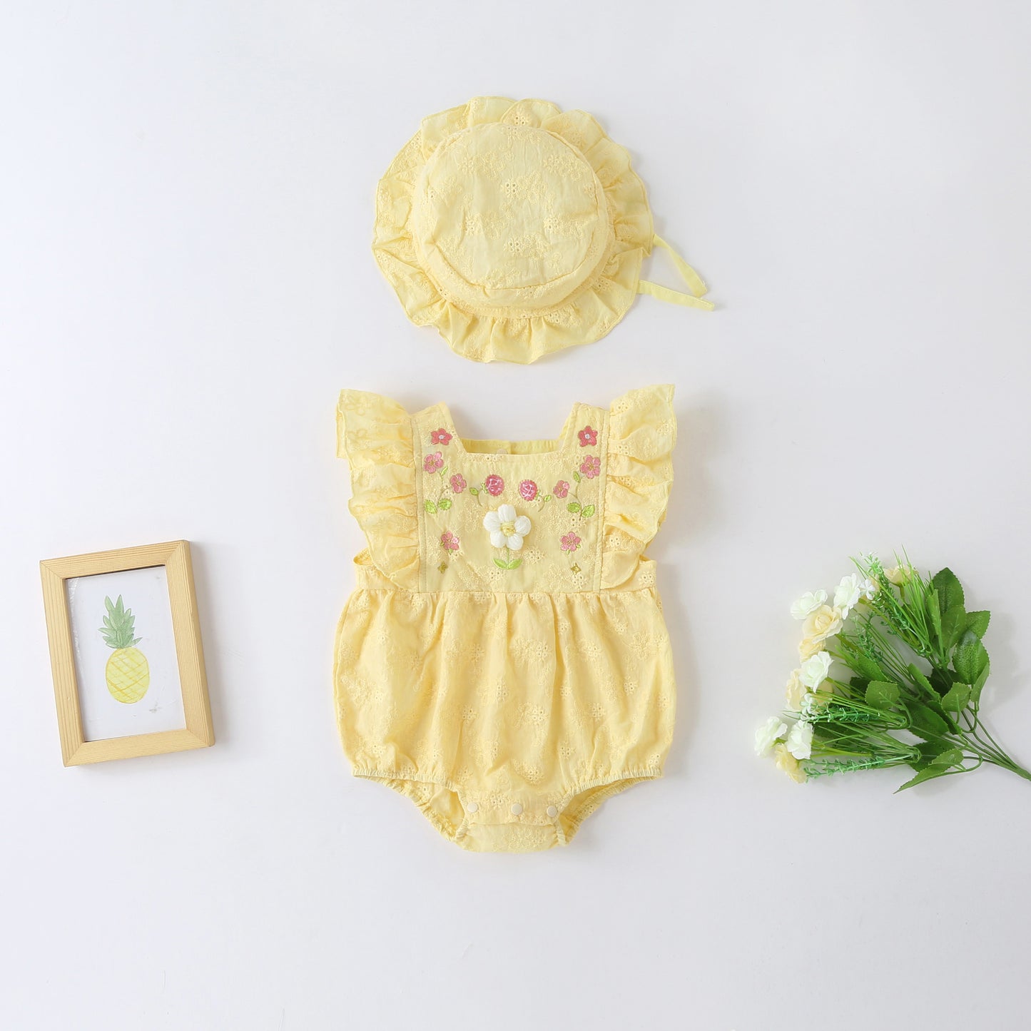 Children's Embroidered Clothing Summer Going Out Rompers Born Jumpsuit, Climbing Suit