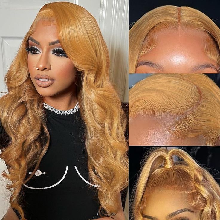 Pretty Lace Front Blonde Synthetic Wavy Wig Long Curls