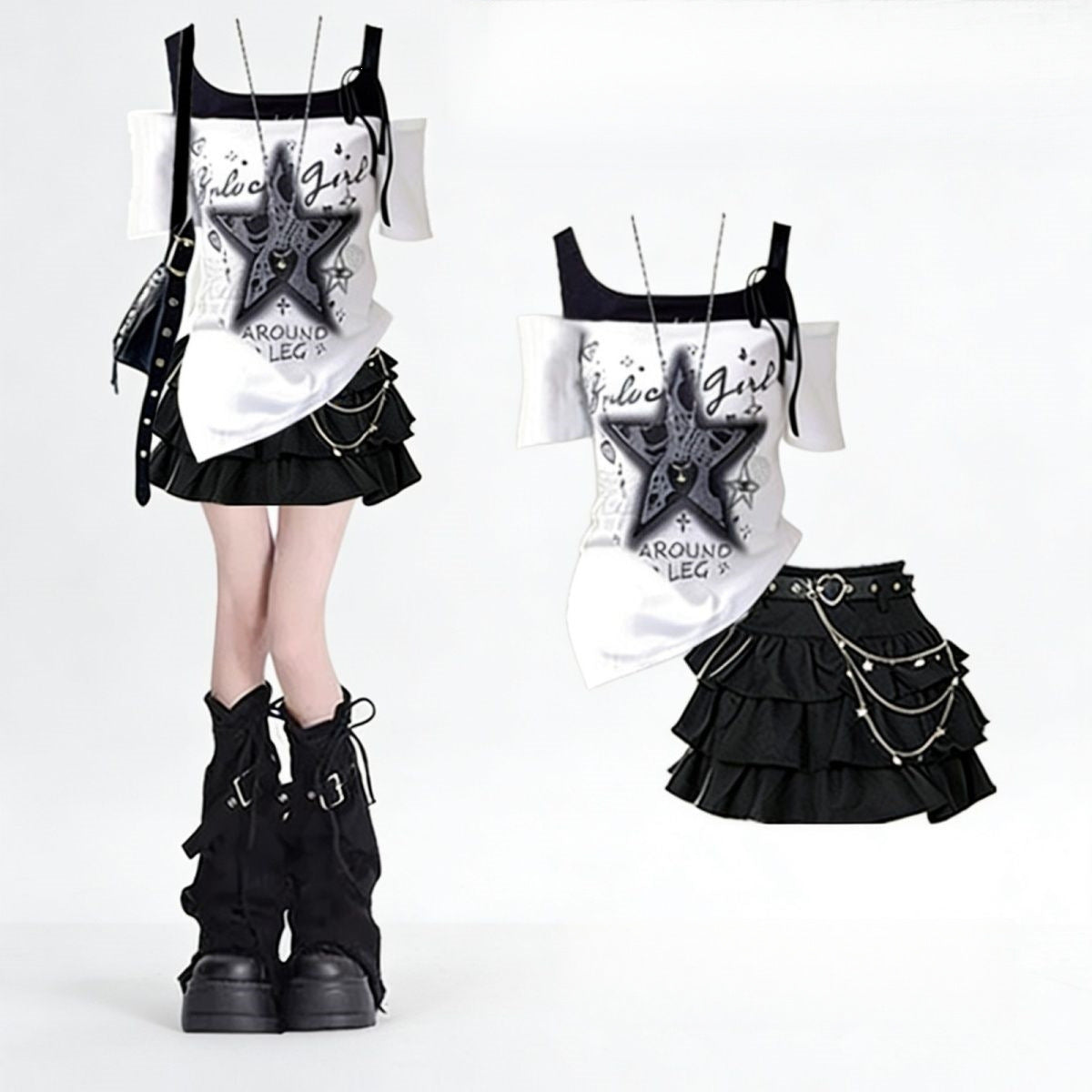 Summer T-shirt Fashion Cake Dress Cool Children's Suit
