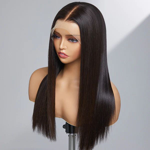 Black Mid-length Hair Chemical Fiber Fashion Long Straight Wig