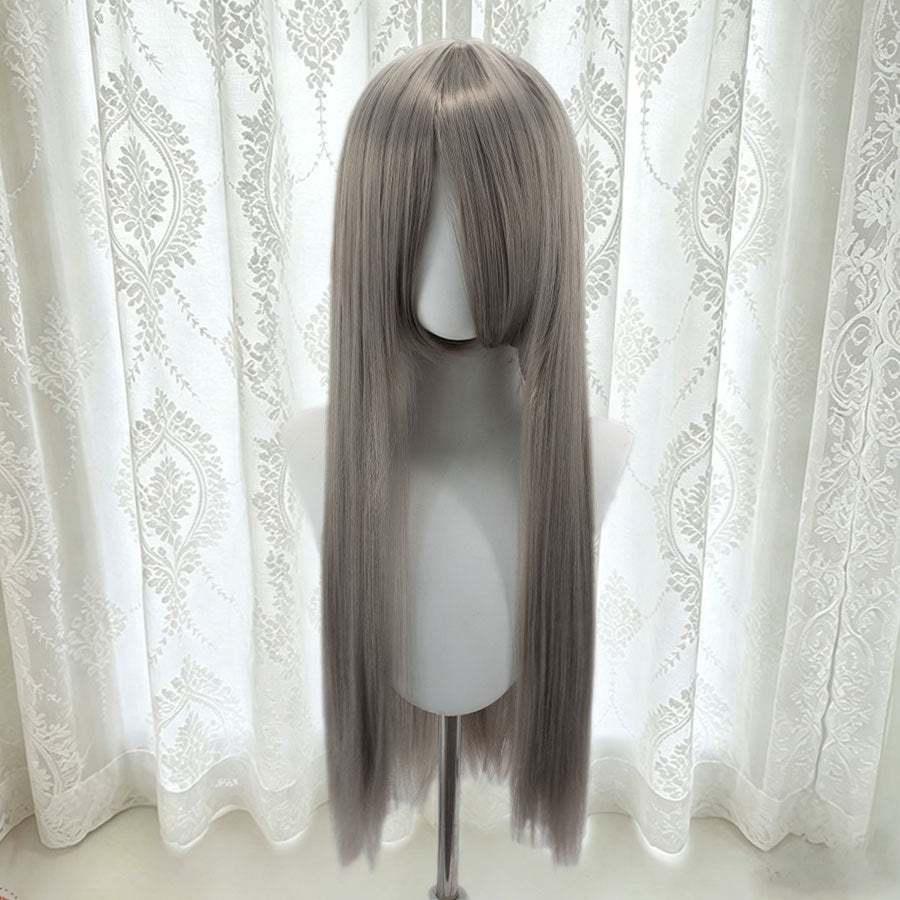 Universal Bangs Long Straight Fiber Rose Net Cos Wig