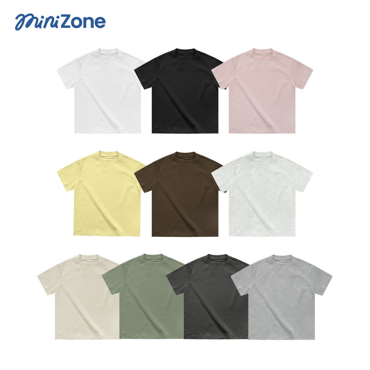 Children's Short-sleeved Summer Clothes Heavy Cotton Solid Children's T-shirt
