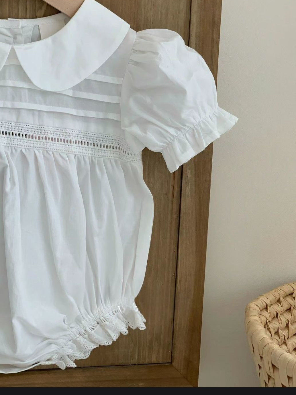 Style Dress Lace Doll Collar White Romper Jumpsuit, Climbing Suit