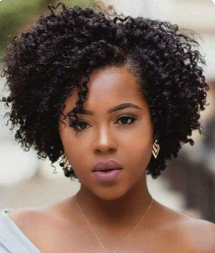African Wigs With Small Female Partial Wig Short Curly Hair