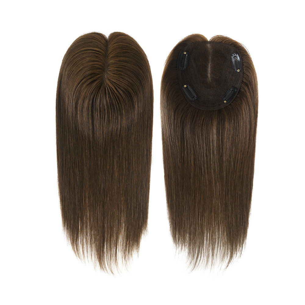 White Human Wigs Ladies Hair Piece Long Straight Wig