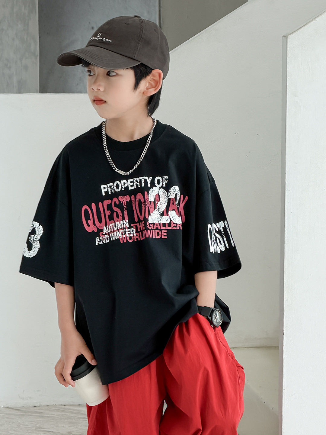 Wear Loose Top Boy Half Sleeve Children's T-shirt