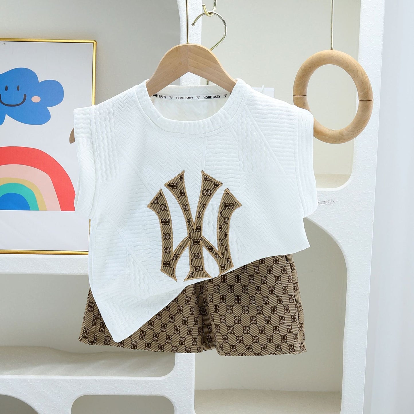 Children's Embroidered Vest Clothes Cool Handsome Summer Children's Suit
