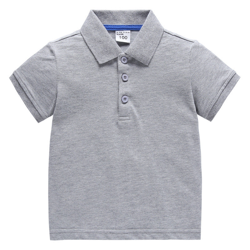 Children's School Uniform Clothing Summer Boys Korean Style Shirt Half Sleeve Children's T-shirt