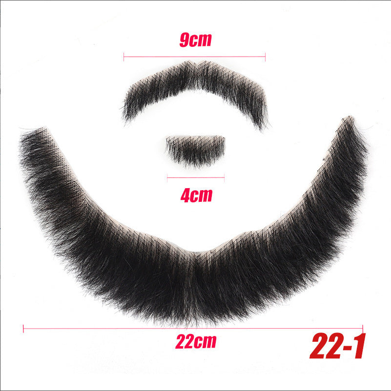 Men's Film Television Makeup Beard Props Real Human Hair Simulation Tin Other Wig
