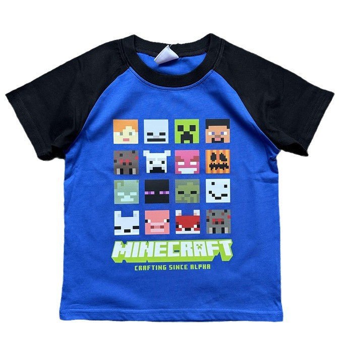 Children's Daily Order Summer My World Game Theme Children's T-shirt
