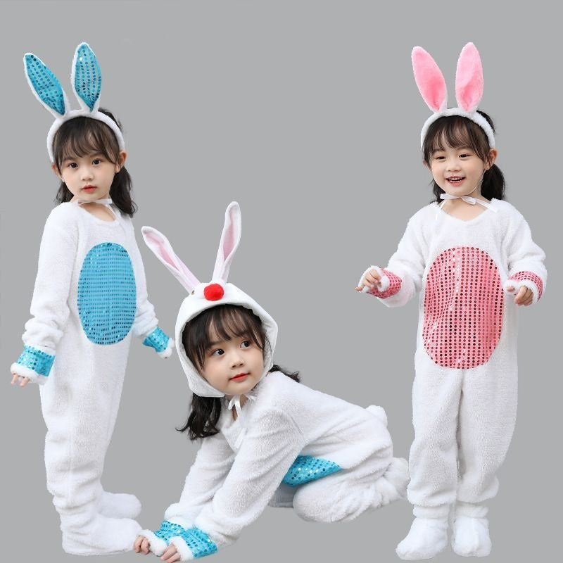 Children's Costume Kindergarten Dancing Dress Veil Little Bunny Animal Performance Wear Children's Suit