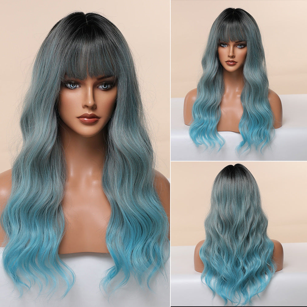 Christmas Halloween Festival Anime Style Air Bangs Big Wave Multiple Wig Long Curls