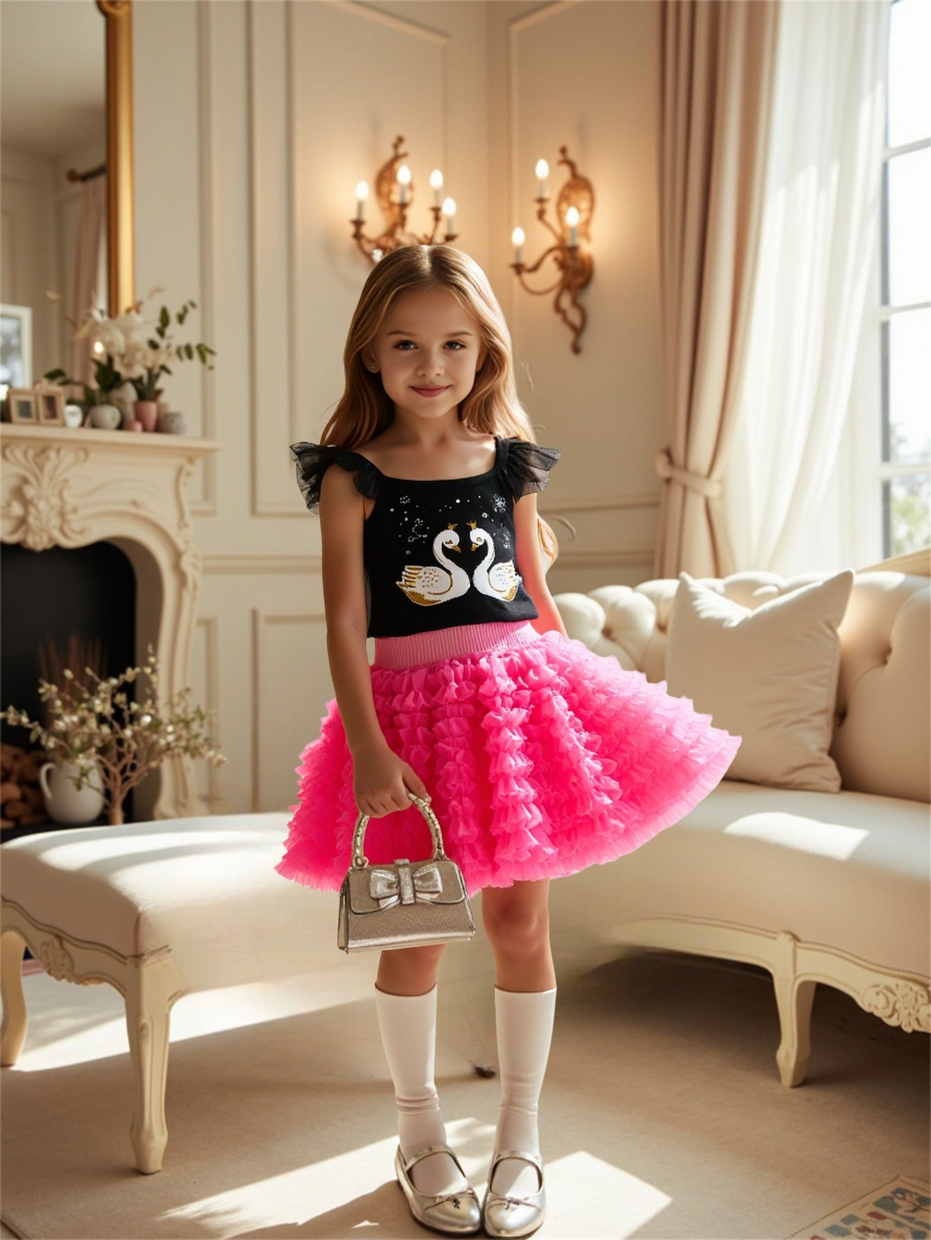 Children's Summer Magic Full House Skirts Cake Dress Princess Gown Children's Suit