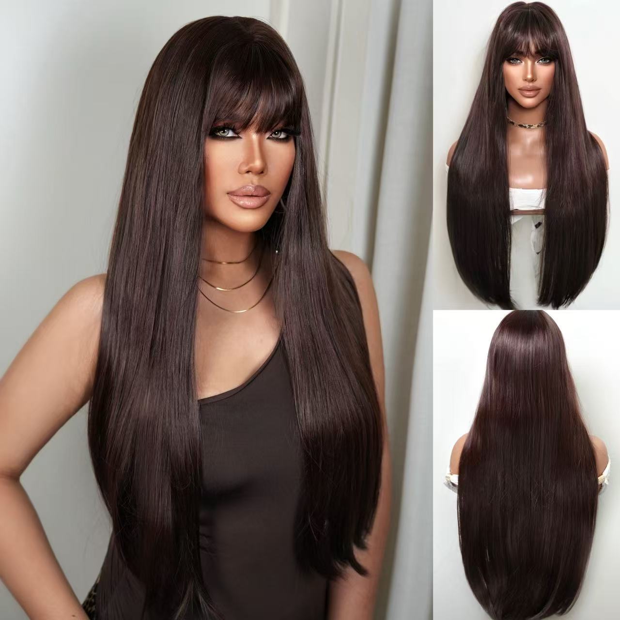 Elegant Innovative Classy Charming Fashion Bangs Long Straight Wig