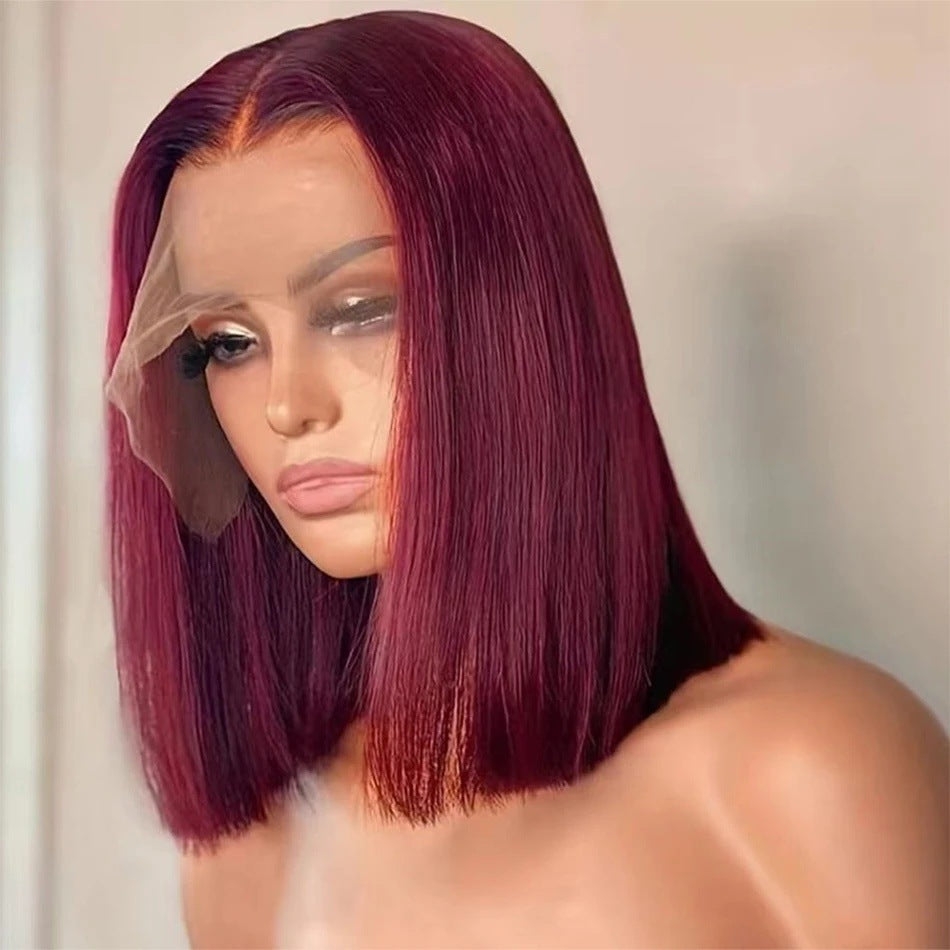Casual Elegant Straight Bob Brazilian Human Real Hair Wig