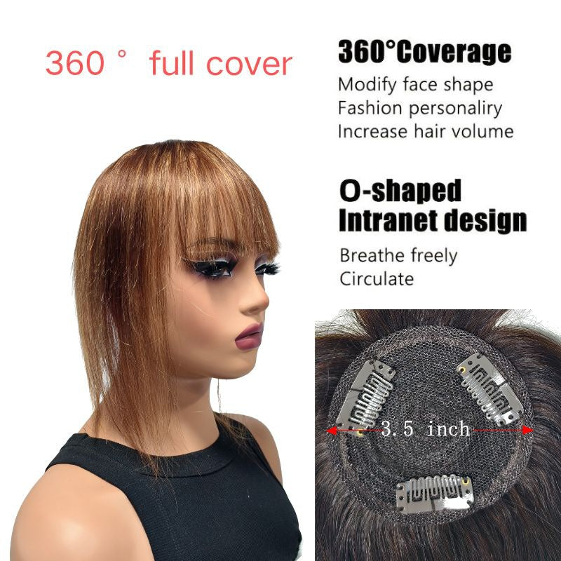 Beautiful Cool Human Head Supplementing Piece Real Hair Wig